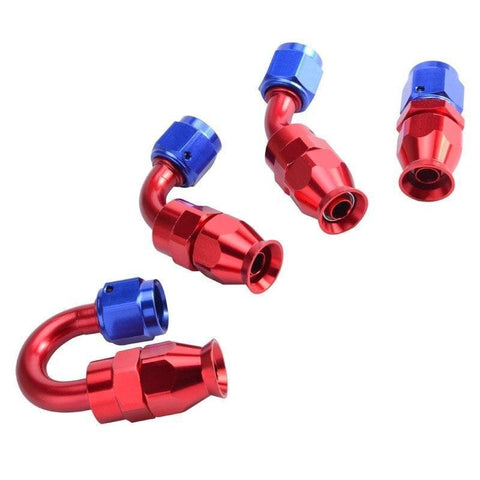 SPELAB AN8 PTFE Hose Ends 0/45/90/180 Degree Red & Blue