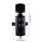 SPELAB Aluminum 750ml Baffled Oil Catch Can Tank & Breather Filter 2x AN10 Twin Port Black/Silver