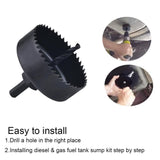 Aluminum Alloy Diesel Fuel Tank Sump Kit w/ Holesaw AirDog FASS For Cummins Duramax Powerstroke