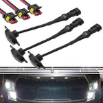 SPELAB BASIKER Auto Front Grille Lights for 2004-2019 Ford F150 Raptor F250 External White LED Lights