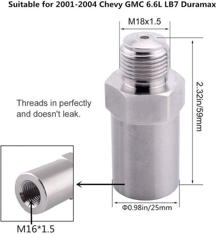 Diesel Rail Fuel Valve for 2001-2004 Chevy GMC 6.6L Duramax LB7