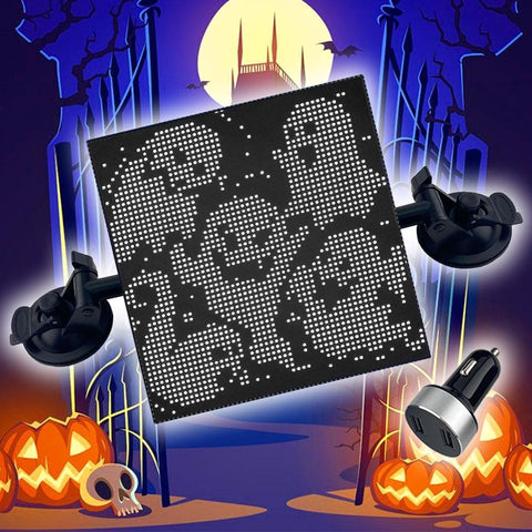 Emoji Car LED Display, Voice & WiFi Connection Controlled Car LED Signs with Car Charger