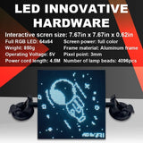 Emoji Car LED Display, Voice & WiFi Connection Controlled Car LED Signs with Car Charger