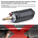 External Fuel Pump 300LPH High Flow 12V 145psi Universal Fit for AN10 Inlet / AN6 Outlet
