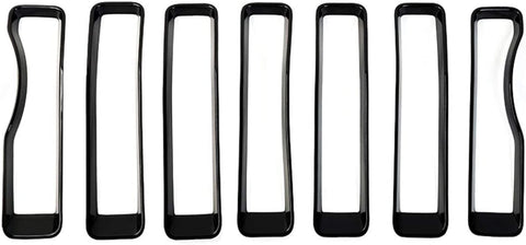 Front Grill Inserts & Headlight Cover Kit for 2018-2021 Jeep Wrangler JL & Unlimited