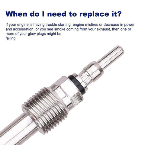 Glow Plugs Set of 8 Fit for Ford 6.0 Powerstroke - 2004-2007 F250 F350 F450 F550 Super Duty, 2004-2010 E350 Super Duty, 2005-2010 E450 Super Duty