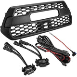 SPELAB Grill LED Lights 4 PCS with Harness & Fuse Upgrade for 2016-2019 Aftermarket Toyota Tacoma TRD PRO Grille
