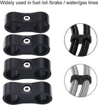 SPELAB Hose Separator Clamp 4AN 6AN 8AN 10AN- 1/4, 3/8, 1/2, 5/8 Fuel line Mounting Clamps, Aluminum Hose Divider for Fuel Hose, Oil Line, Brake Line, Water Pipe and Gas Line