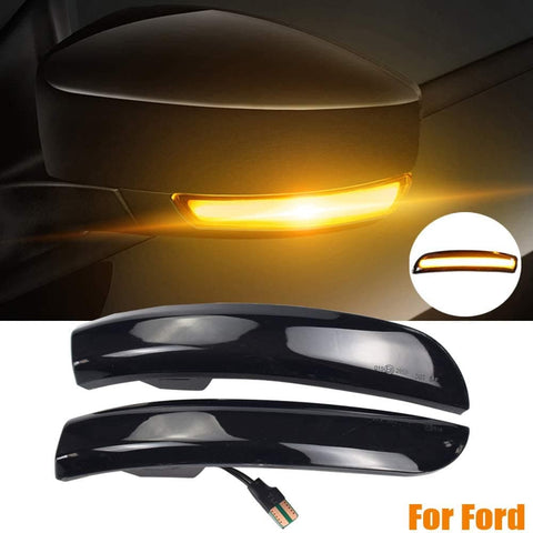 LED Turn Signal Light Side Mirror Marker Lamp Blinker Indicator Compatible with Ford Escape Ecosport 2013-2018,Focus SE ST RS 2012-2018,C-Max 2015-2018