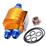 Oil Cooler Aluminum Sandwich Plate Oil Filter Relocation Kit Adapter