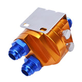 Oil Cooler Aluminum Sandwich Plate Oil Filter Relocation Kit Adapter