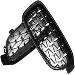 SPELAB SNA Chrome Diamond F30 Grill, Front Kidney Grille for 2012-2018 BMW 3 Series F30 F31 (ABS Gloss Black Grills/Tri-Color, 2-pc Set)-SPELAB