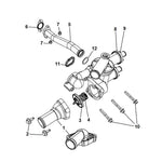 Thermostat Housing Kit Assembly For Chrysler 200 Dodge Avenger Journey Jeep Compass Patriot 2.0L 2.4L 68003582AB