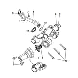 Thermostat Housing Kit Assembly For Chrysler 200 Dodge Avenger Journey Jeep Compass Patriot 2.0L 2.4L 68003582AB