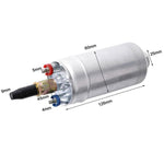 Universal 300LPH External Inline Fuel Pump Replacing for Bosch 044 Silver