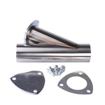 SPELAB Universal Exhaust System 2.5/3.0 Inch Stainless Steel Exhaust Cutout Y-Pipe Cutout With Stainless Cap