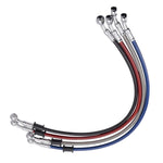 SPELAB Universal Teflon Oil / Fuel Hose 28 Degree Fittings End Adaptor Car PTFE Tubing Turbo Hose Adapter Pipe Kit 600mm