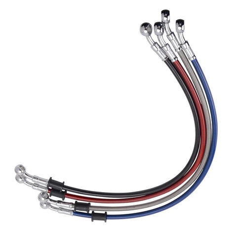 SPELAB Universal Teflon Oil / Fuel Hose 28 Degree Fittings End Adaptor Car PTFE Tubing Turbo Hose Adapter Pipe Kit 600mm