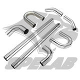 SPELAB 2.0/2.25/2.5/3.0 Custom Exhaust Kit 8 Pieces Stainless steel Tubing Mandrel Bend Pipe Straight & U-Bend Universal