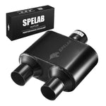 Super 10 Series Center In Dual Out Exhaust Muffler | SPELAB