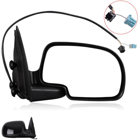 Passenger Side Mirror Manual Adjustment(GM1321230 ) Fit for Jeep Wrangler