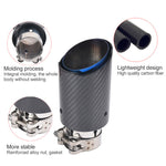 SPELAB Exhaust Tip Exhaust Tail Pipe Real Carbon Fiber Burnt Blue Tip Pipe Universal