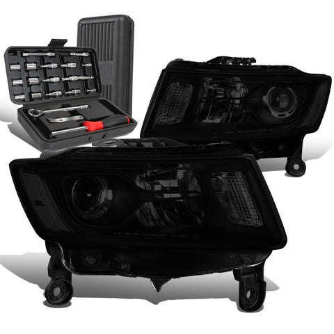 2014-2016 Grand Cherokee Tinted/Clear Signal Projector Headlights+Too