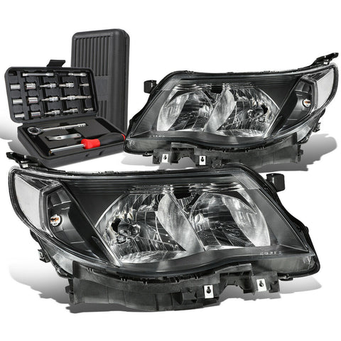 2009-2013 Subaru ester Black Clear Signal Headlight Head Lamps+Tool Box