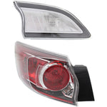Tail Light Set For 2010-2013 Mazda 3 LH Inner Outer with bulbs Halogen Hatchback