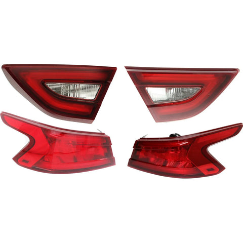 Tail Lights For 2016-2018 Nissan Maxima Left Right Inner Outer with bulb Halogen