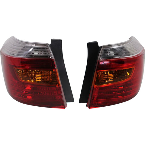 Halogen Tail Light Set For 2008-10 Toyota Highlander Sport Amber/Clear/Red 2Pcs