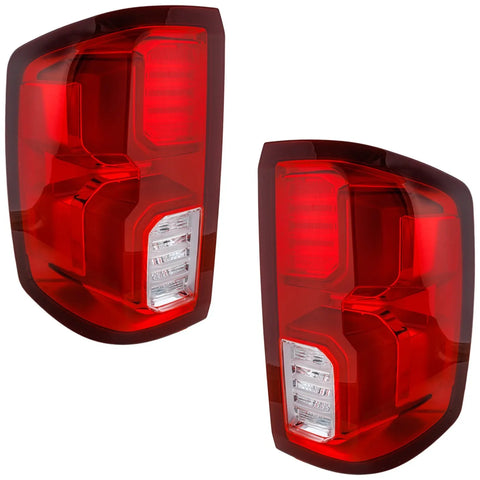 Tail Light Set For 2016-2018 Chevrolet Silverado 1500 Left Right with bulb LED