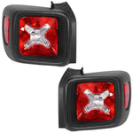 Tail Light Set For 2015-2022 Jeep Renegade Left and Right Clear/Red Halogen CAPA