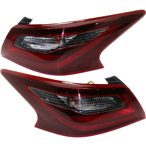 Tail Light Set For 2016-2017 Nissan Altima Left and Right Halogen With Bulb 2Pc