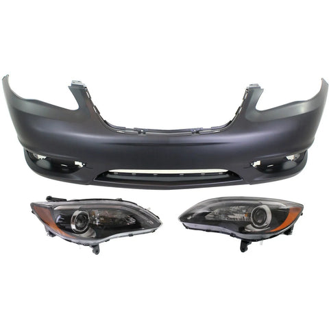 Headlight Kit For 2011-2014 Chrysler 200 Driver and Passenger Side Halogen