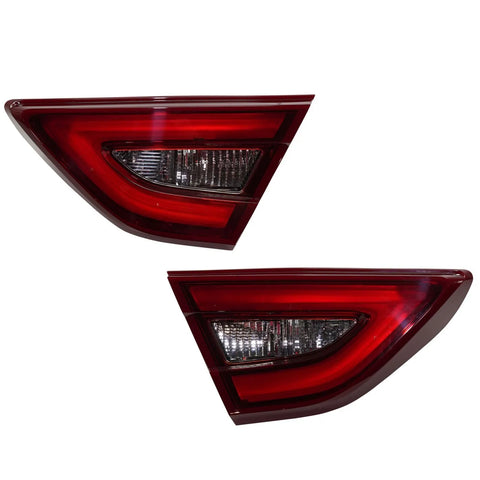 Tail Light Set For 2016-2018 Nissan Maxima LH RH Inner Clear/Red Halogen CAPA