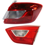 Tail Light Set For 2016-2017 Chevrolet Cruze RH Inner Outer Clear/Red CAPA