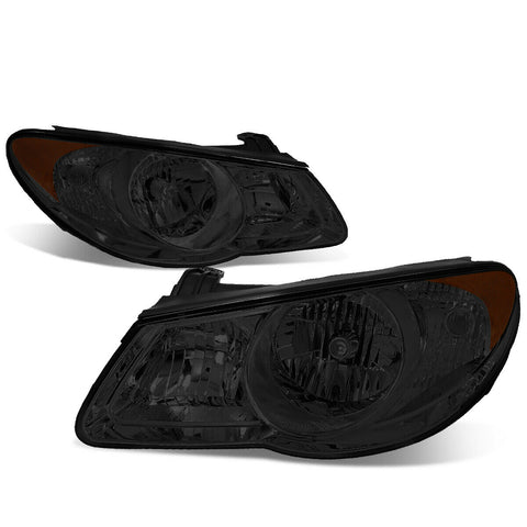 07-09 Hyundai Elantra Left+Right Smoked Housing Amber Side Headlight/Lamp