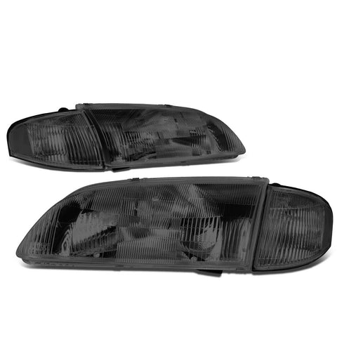 98-99 Mazda 626 Smoked Lens Clear Corner Front Driving Headlight/Lamp
