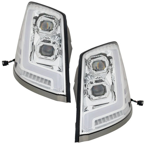 Pair Headlights Driving Head lights Headlamps Set of 2 Driver or Passenger Side