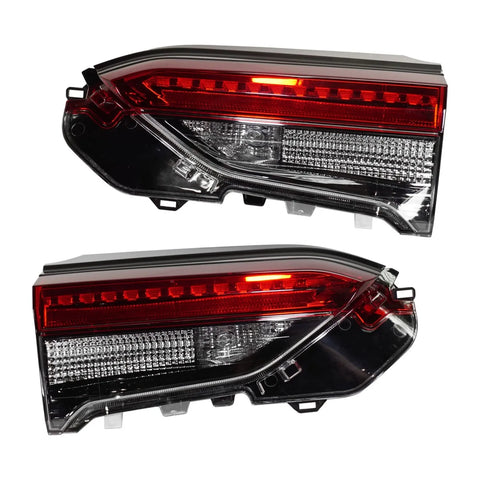 Tail Light Set For 2019-2021 Toyota RAV4 Left Right Inner Clear Lens Halogen/LED