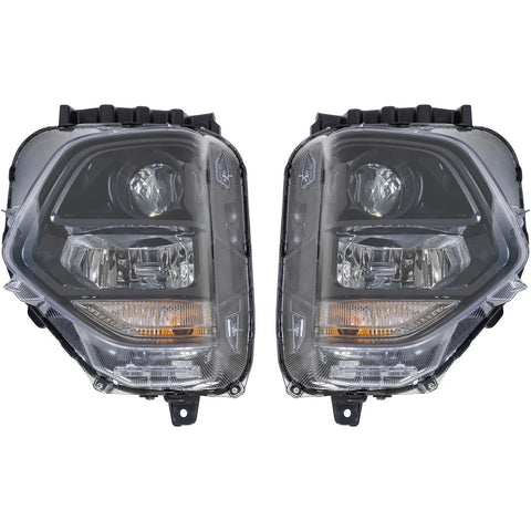 Headlight Set For 2019-2020 Hyundai Santa Fe Driver Passenger With bulbs Halogen