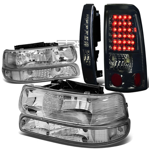 99-02 SILVERADO CHROME HEADLIGHT+CLEA