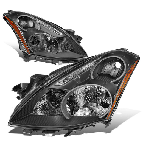 10-12 Nissan Altima Sedan Pair Black Housing Amber Corner Headlight/Lamp