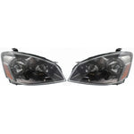 05-06 Replacement Black Headlight Pair For Nissan Altima 4 Door Sedan w/Bulbs