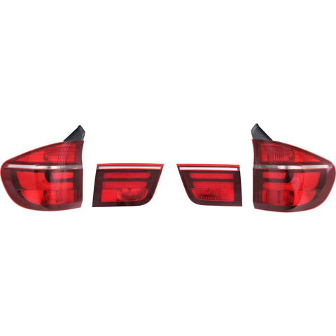 Tail Light For 2011-2013 BMW X5 Kit Driver and Passenger Side Inner and Outer