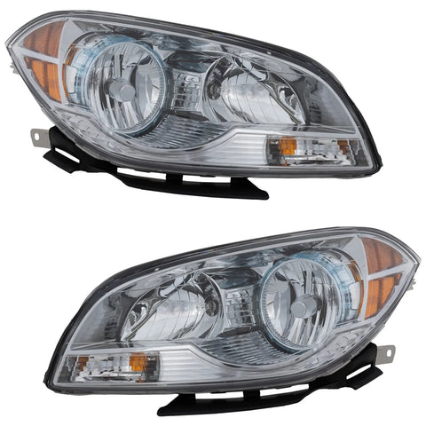 Headlight Set For 2008-2012 Chevrolet Malibu Left and Right With Bulb 2Pc
