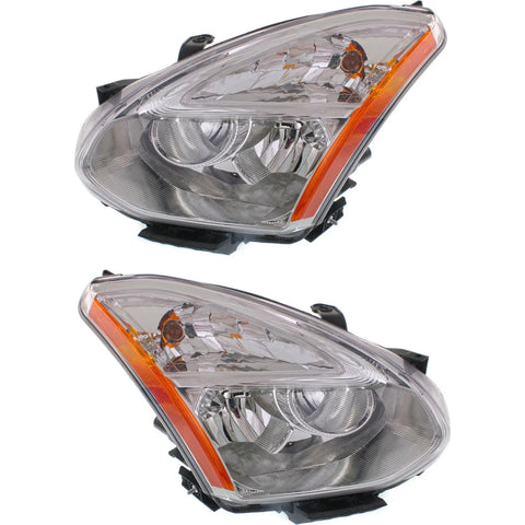 Headlight Set For 2011-2012 Nissan Rogue Left and Right With Bulb CAPA 2Pc