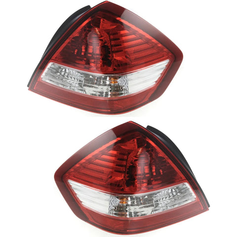 Halogen Tail Light Set For 2007-2011 Nissan Versa Sedan Clear/Red w/ Bulbs 2Pcs
