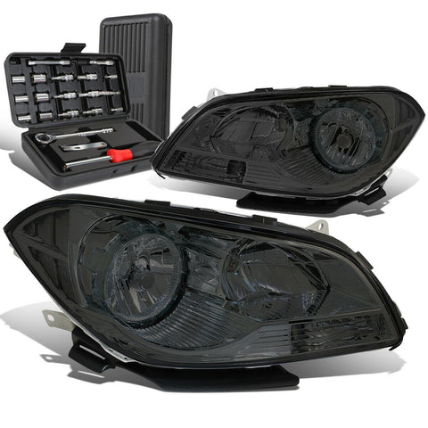 2008-2012 Chevy Malibu Pair Smoked/Clear Side Headlight Head Lamps+Tool Box